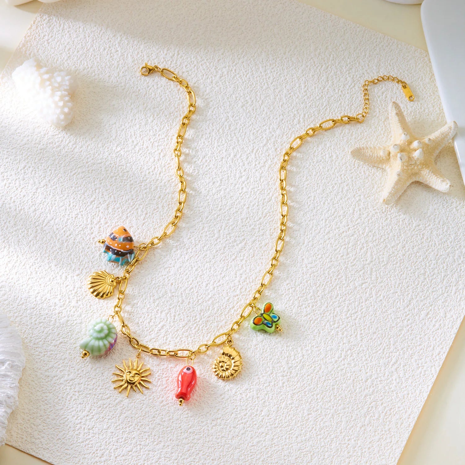 Serene Handcrafted Starfish Pendant Necklace by Tinkers for Women