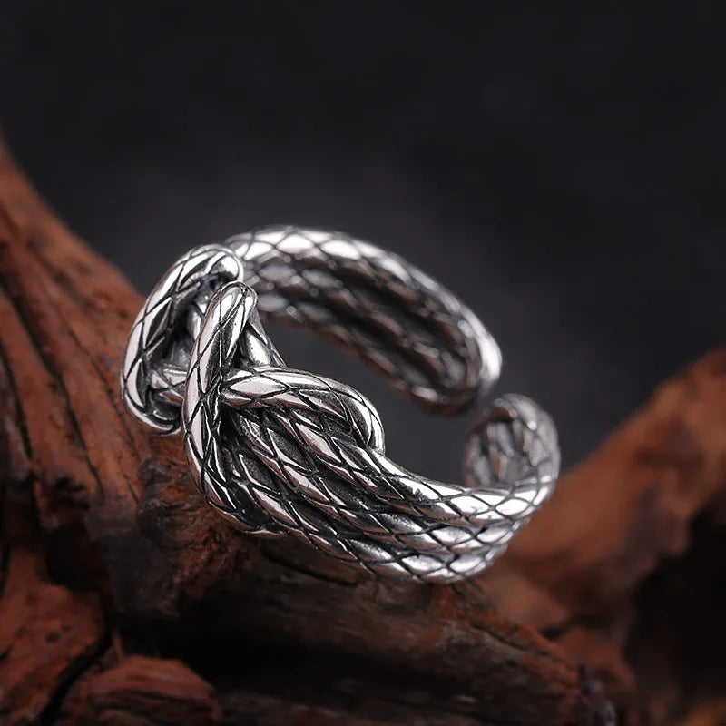 Woven Rope Ring By Tinkers - Gothic Energy Balance