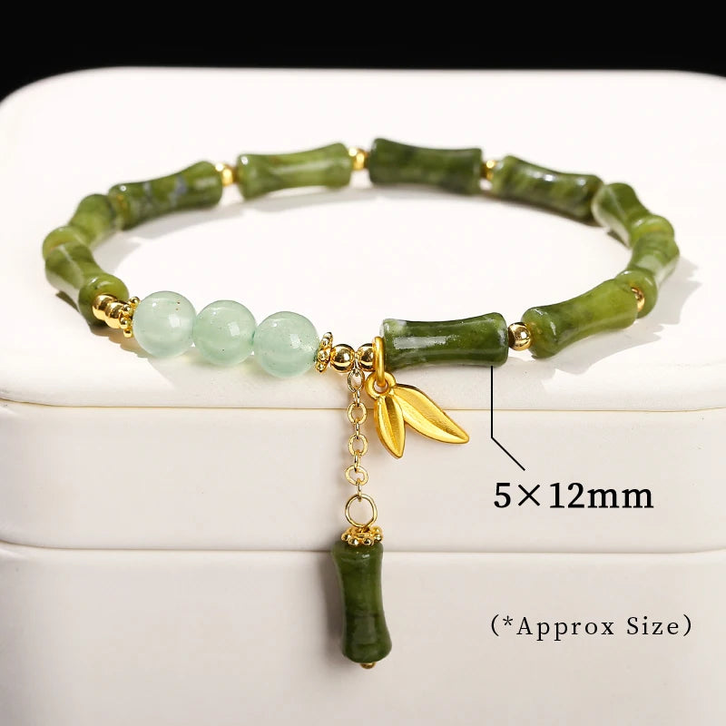Tinkers JD Southern Jade Bamboo Leaf Pendant Bracelet Limited -