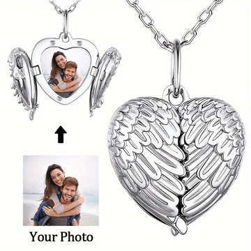 Personalize Angel Wing Pendant Necklace by Tinkers for Protection
