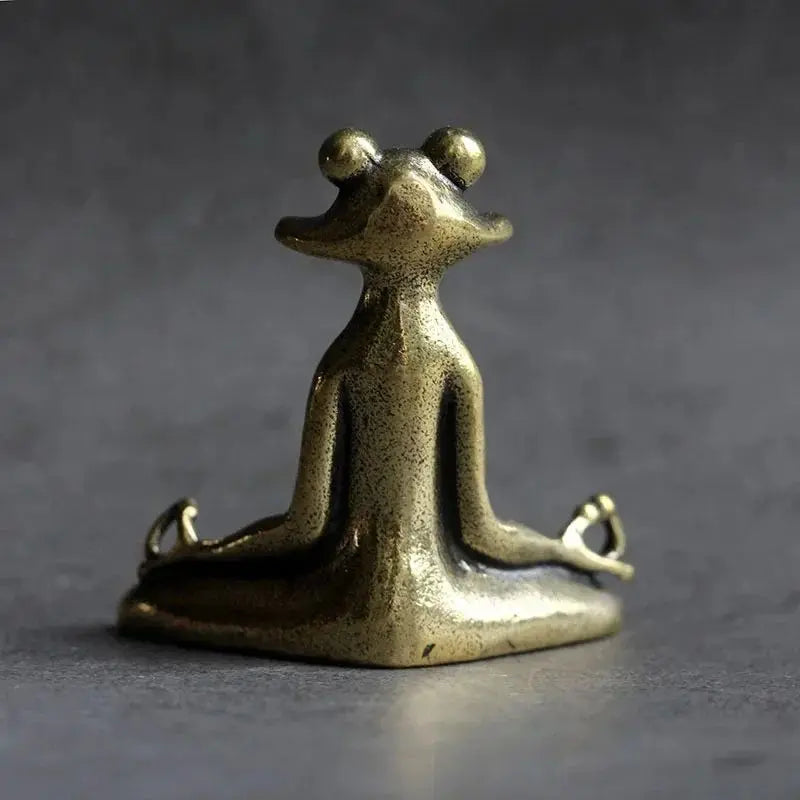 Copper Frog Incense Holder — Handcrafted Zen Figurine for Meditation & Home Decor