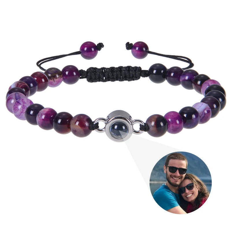 Handcrafted Natural Stone Projection Bracelet for Couples by Tinkers