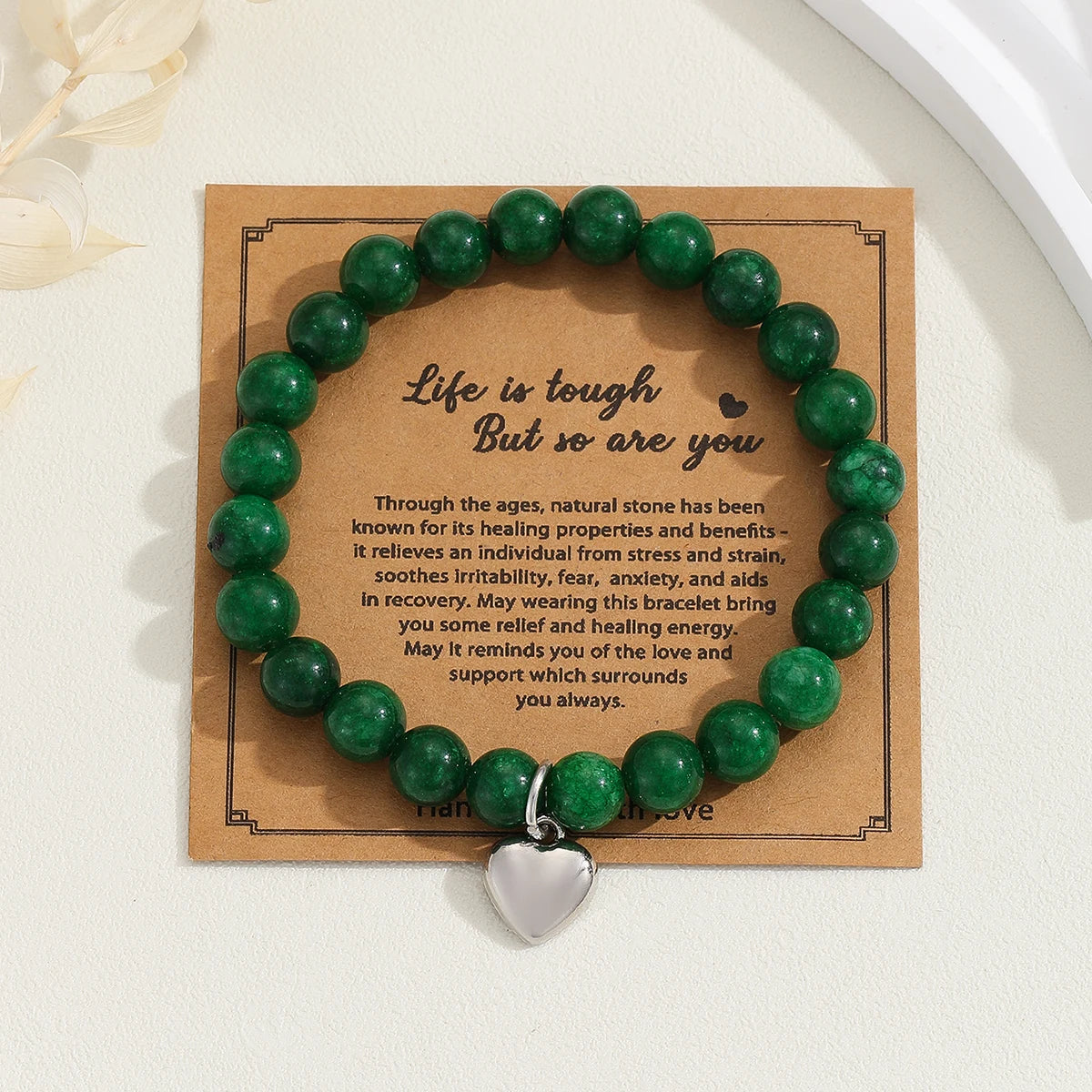 Tinkers Pink Zebra Bead Bracelet Crystal Stone Healing Mood Tracker - Apparel & Accessories > Jewelry > Bracelets