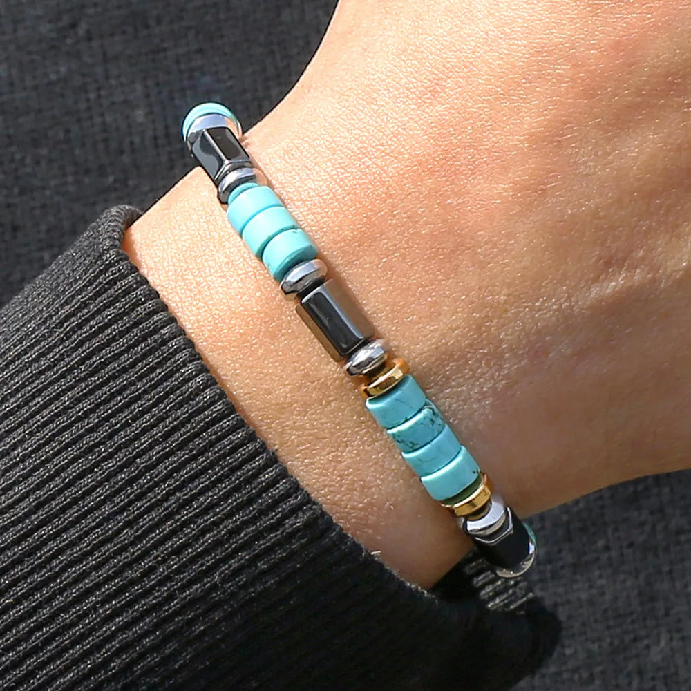 Tinkers Tinkers Retro Blue Stone Bead Bracelet Men Bohemian Ltd -