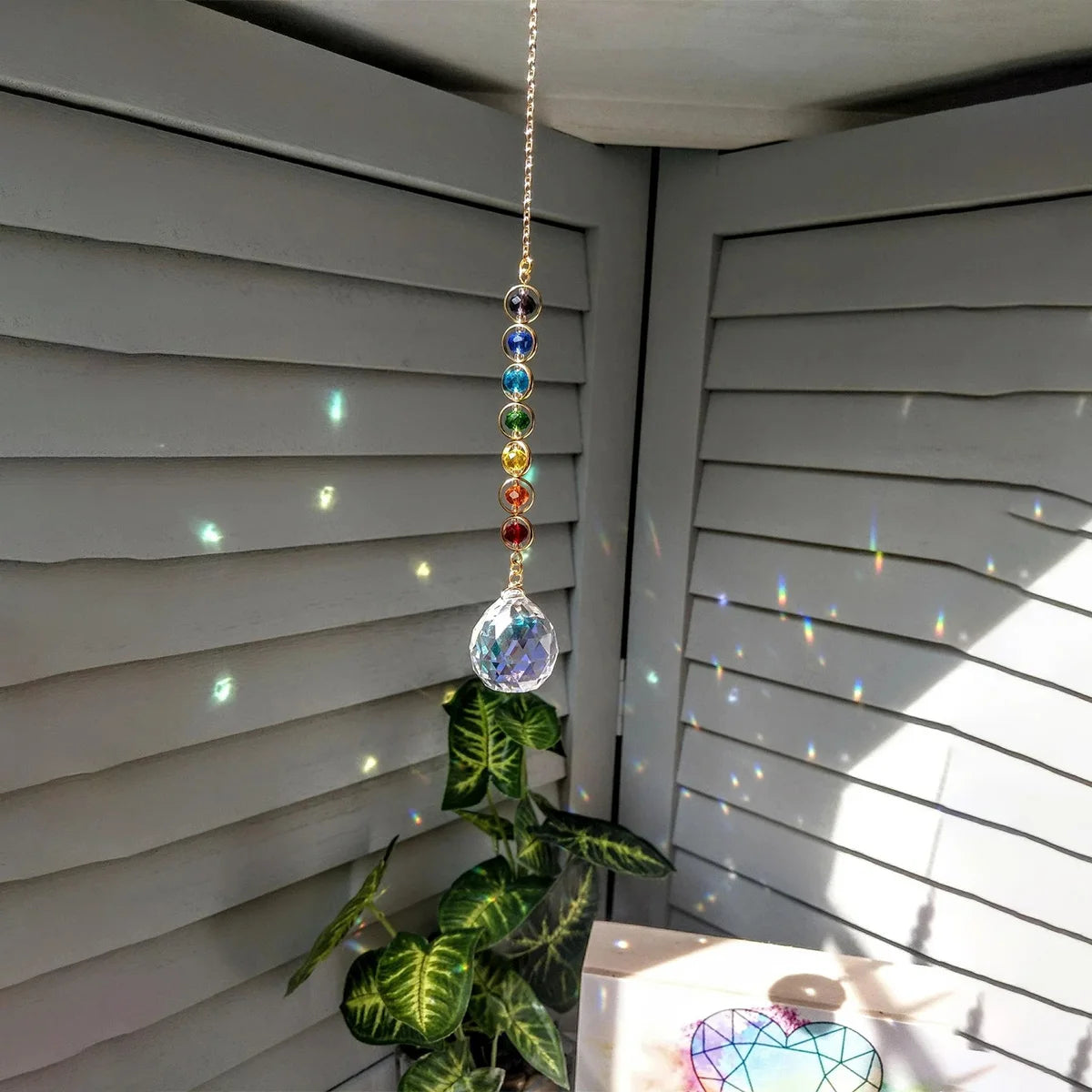Crystal Suncatcher — Rainbow Maker & Meditation Home Decor