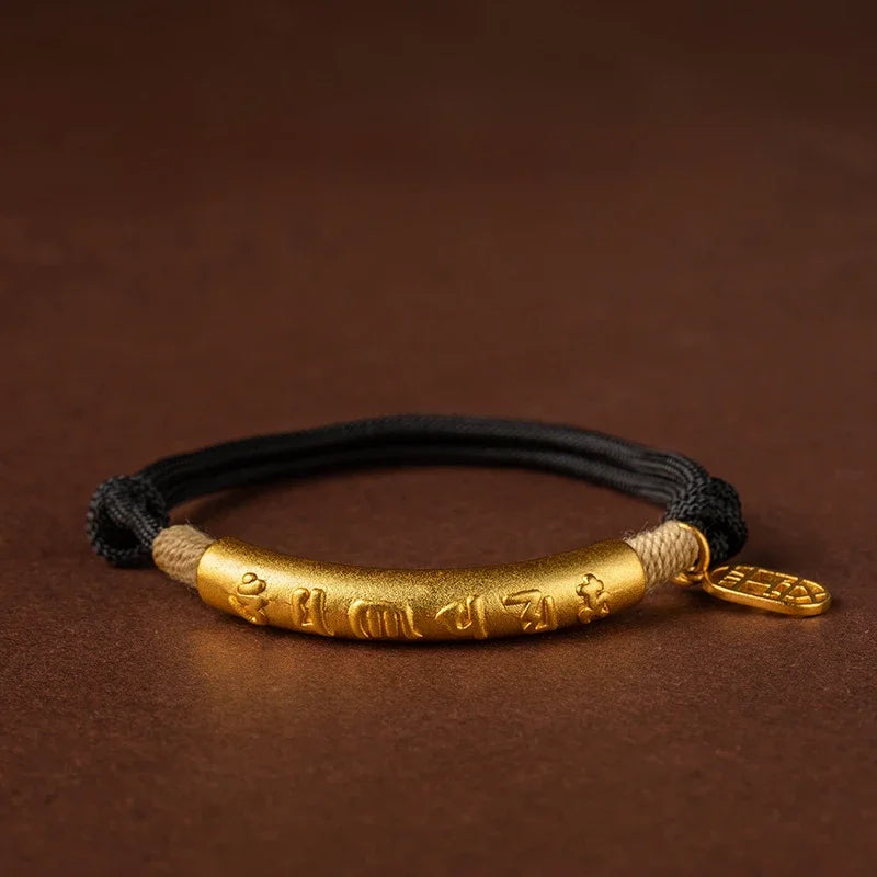 Hand Woven Adjustable Unisex Mantra Bracelet Tibetan Style