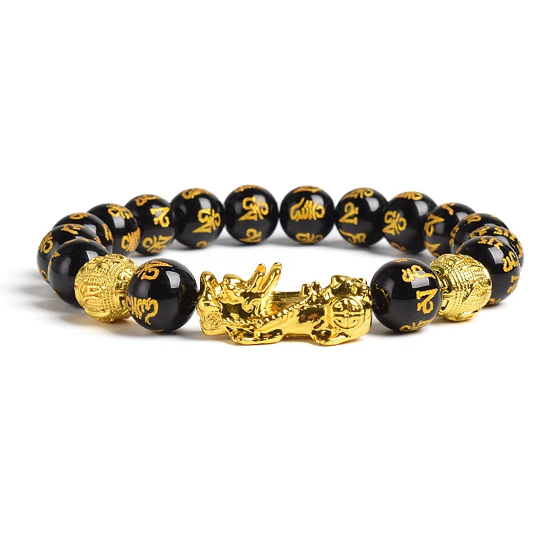 Tinkers Pi Xiu Tiger Eye Beads Bracelet Feng Shui Pixiu Good Luck -