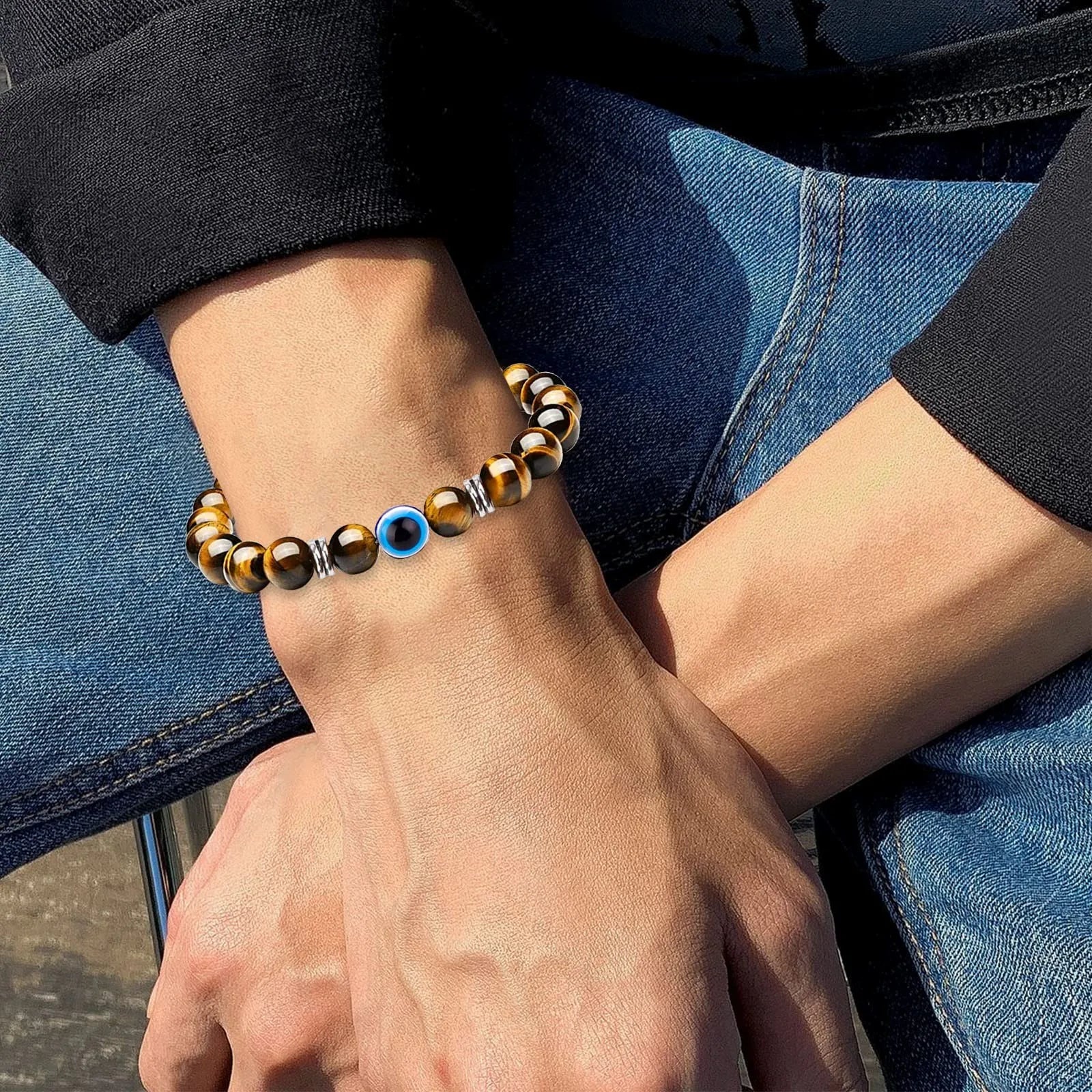 Tiger Eye Evil Eye Bracelet By Tinkers - Aura Protection