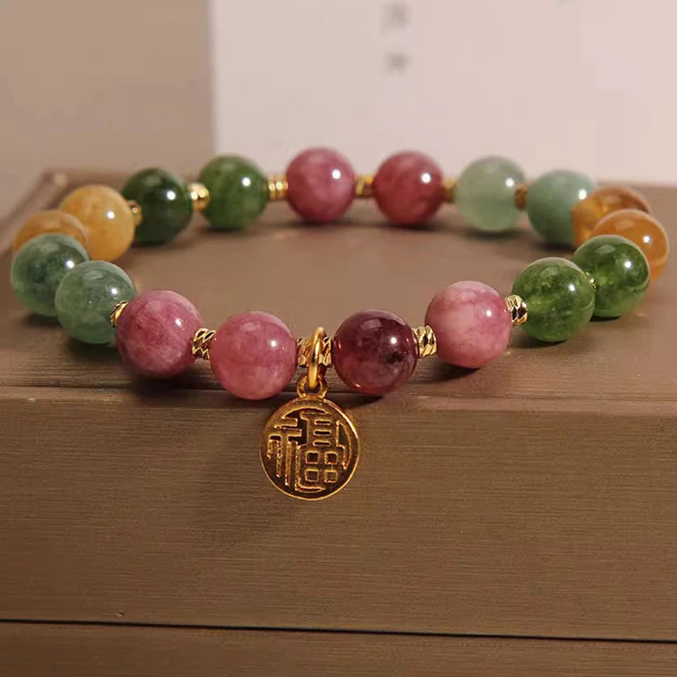 Tinkers Natural Stone Bracelet Lily of the Valley Pendant - Apparel & Accessories > Jewelry > Bracelets