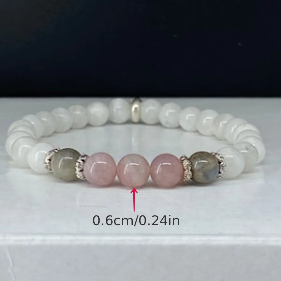 Tinkers Moonstone Labradorite Rose Quartz Bracelet Calm Energy - Apparel & Accessories > Jewelry > Bracelets