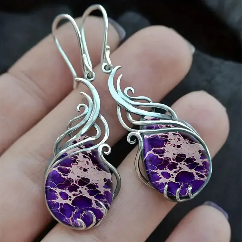 Tinkers Bohemian Turquoise Earrings For Women Vintage Jewelry Gift -