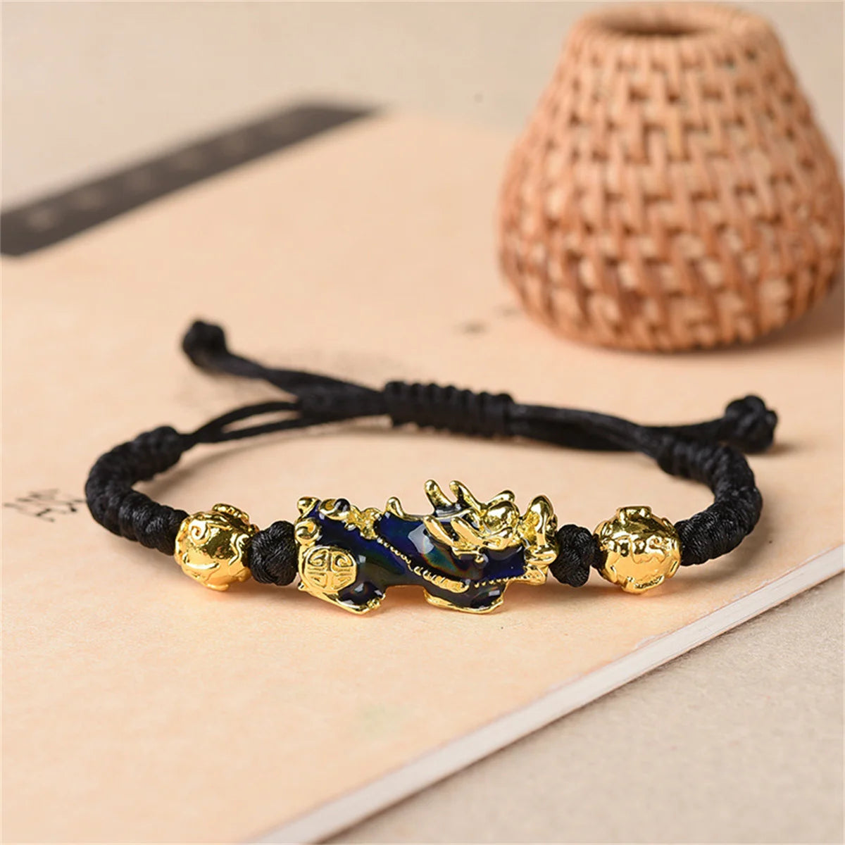 Natural Stone Pixiu Wealth Bracelet by Tinkers Unisex