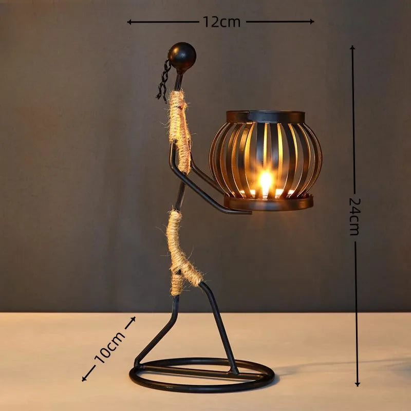 Tinkers Nordic Metal Candle Holder Abstract Character Candlestick - Uncategorized