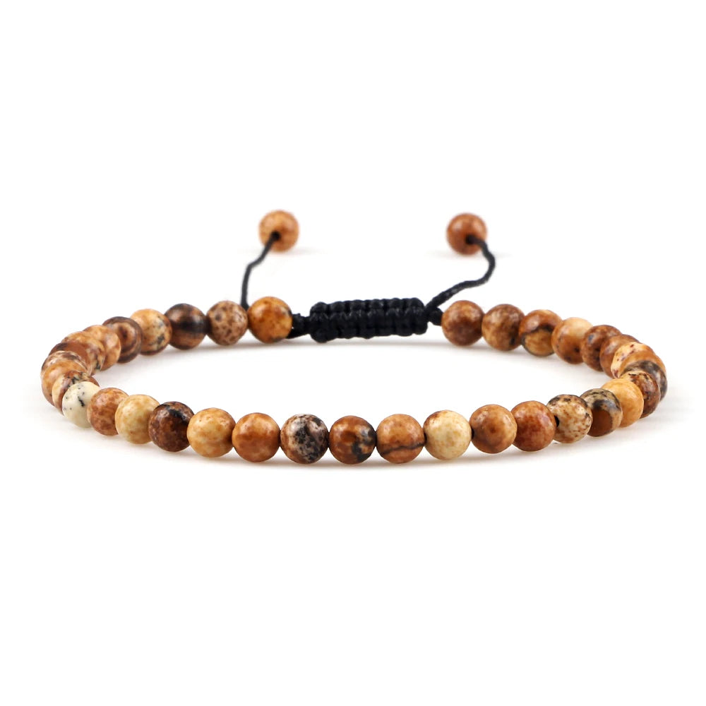 Tinkers EarthStone 4mm Natural Mini Beads Bracelet Unisex Yoga - Apparel & Accessories > Jewelry > Bracelets