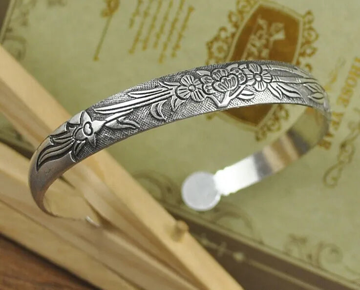 Türkises Schutzarmband Handarbeit Tibetsilber