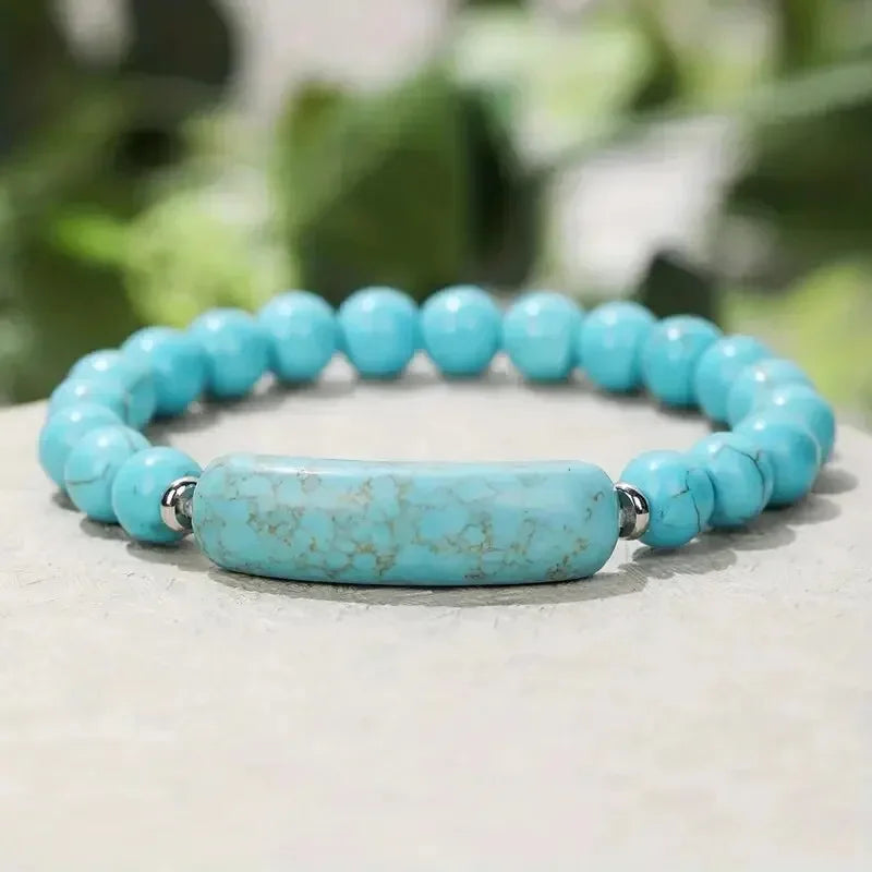 Turquoise Malachite Bracelet Unisex Balance by Tinkers