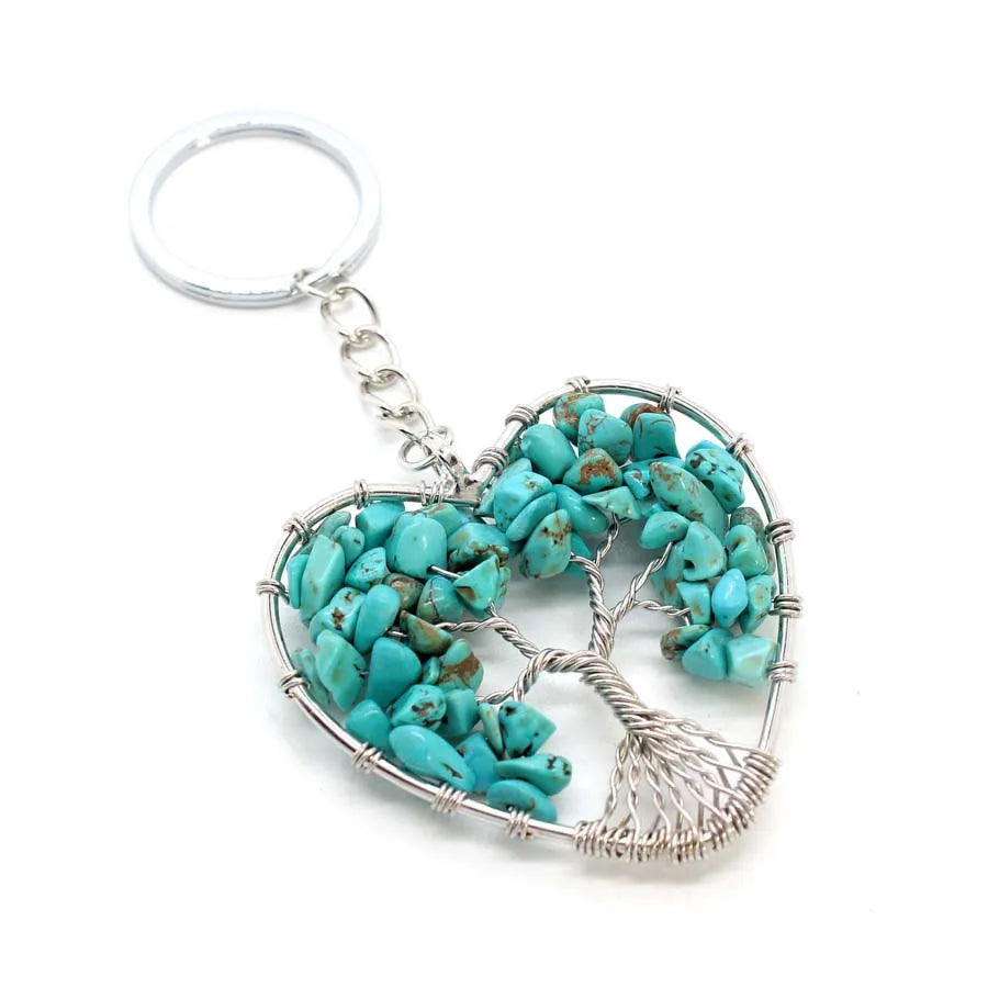 Crystal Chip Stone Keychain Handcrafted For Women Balance And Healing By Tinkers