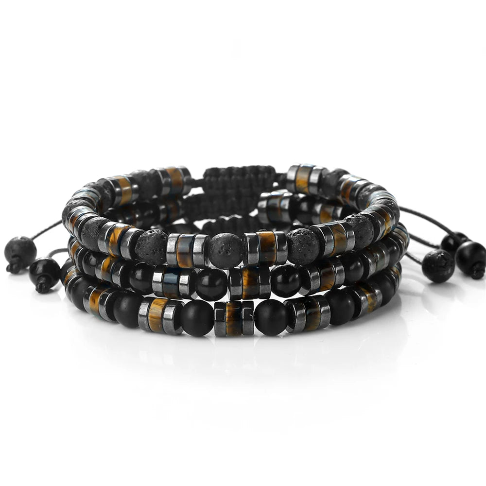 Tinkers Lava Stone Deluxe Bracelet 6mm For Yoga Hematite Tiger Eye -