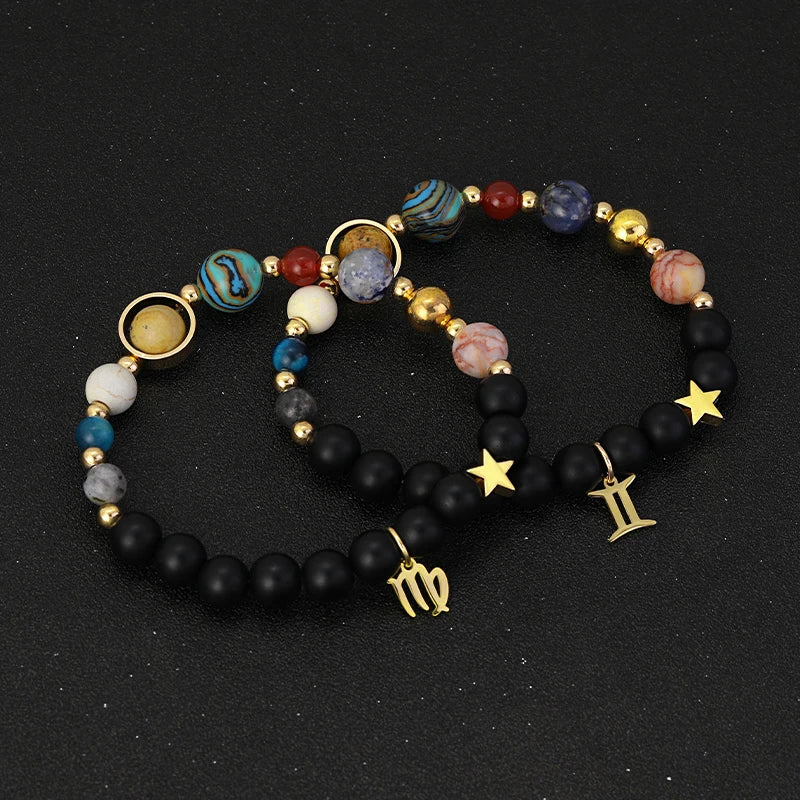 Tinkers Planet Bracelet Eight Planets Stones Zodiac Signs Gift -