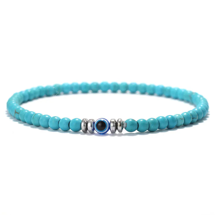 Tinkers Evil Eye Beaded Bracelet For Men With Tiger Eye Beads - Apparel & Accessories > Jewelry > Bracelets