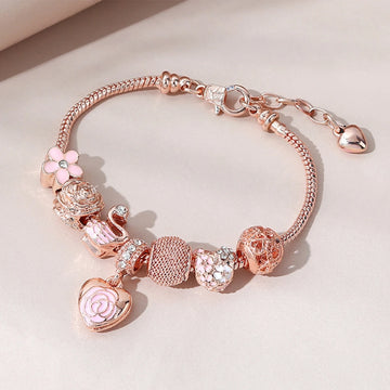 Elegant Handcrafted Rose Quartz Bracelet for Women by Tinkers
