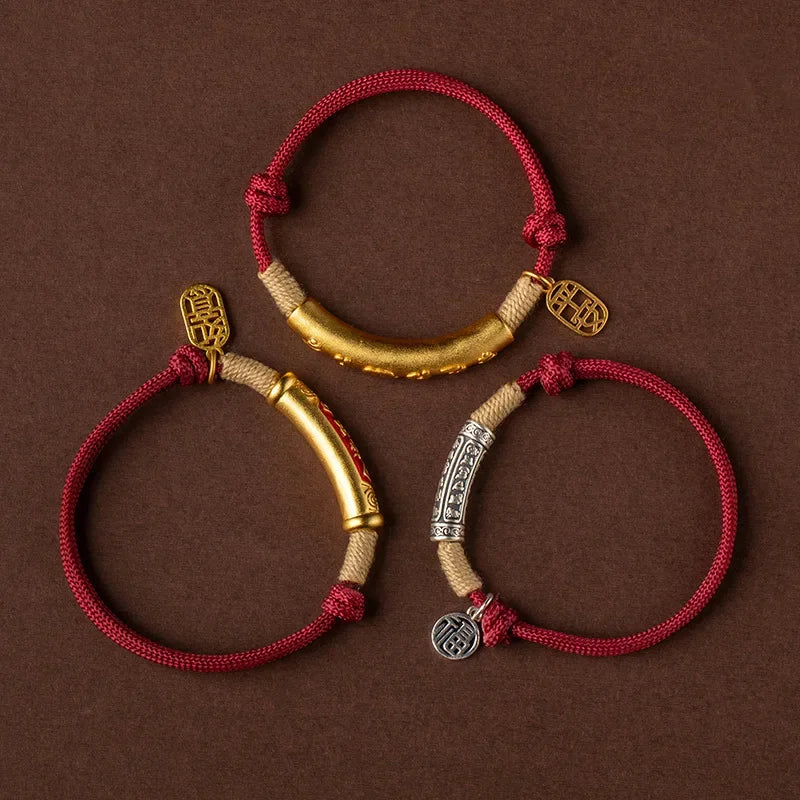 Hand Woven Adjustable Unisex Mantra Bracelet Tibetan Style