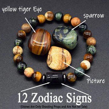 Elite Tiger Eye Protection Bracelet 12 Zodiacs For Women by Tinkers