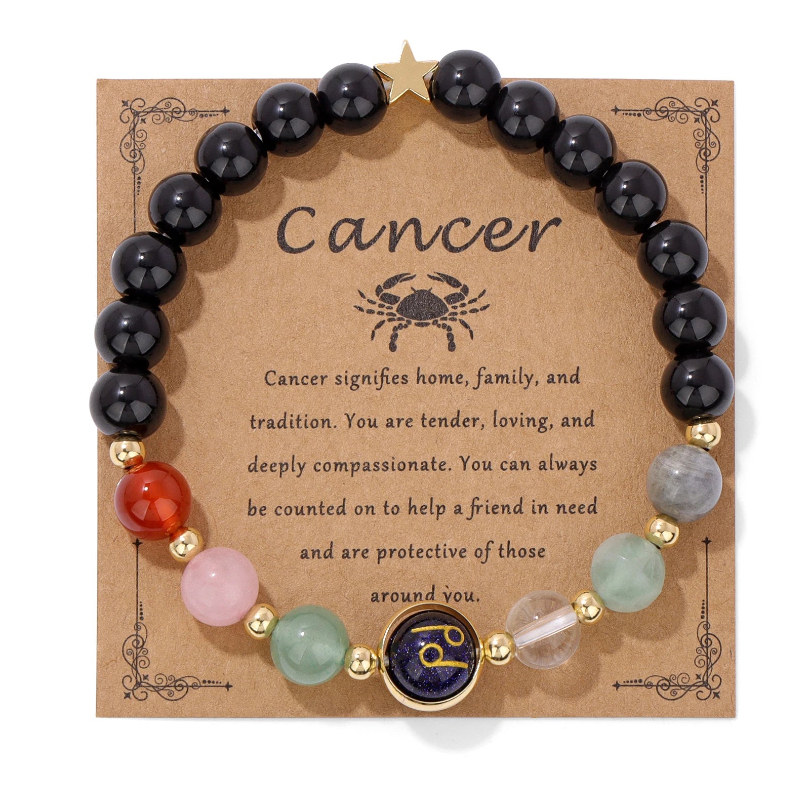 Obsidian Tiger Eye Zodiac Bracelet Balance By Tinkers