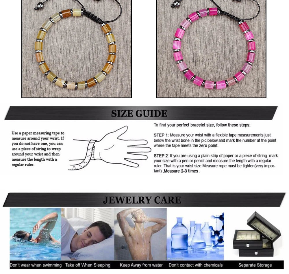 Tinkers Blue Cylinder Braided Bracelet Natural Stone Exclusive -