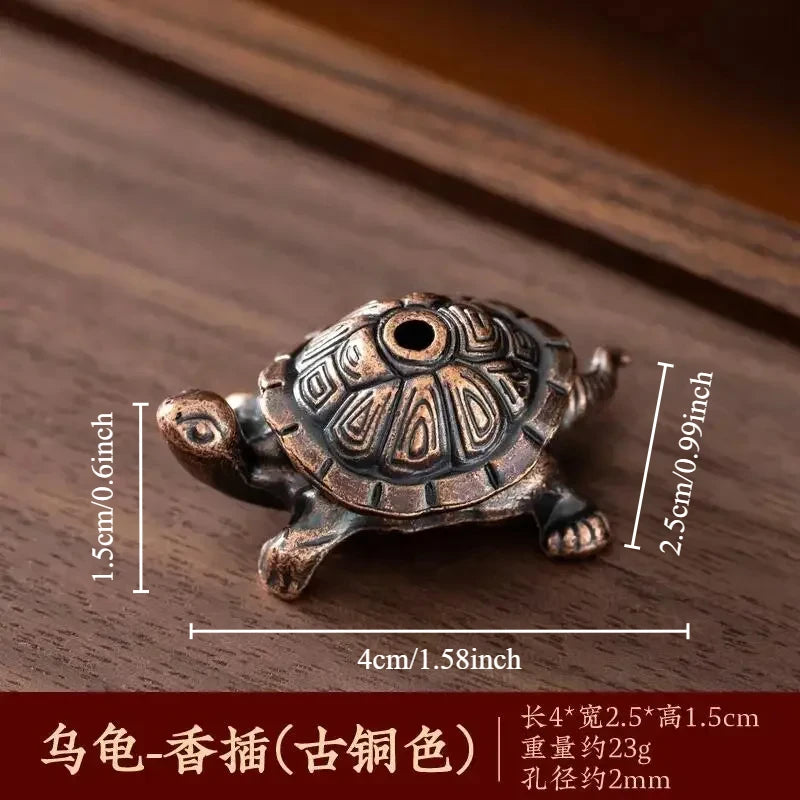 Tinkers Mini Turtle Incense Censer Sandalwood Holder Bronze Stand - Home & Garden > Decor > Home Fragrance Accessories > Incense Holders