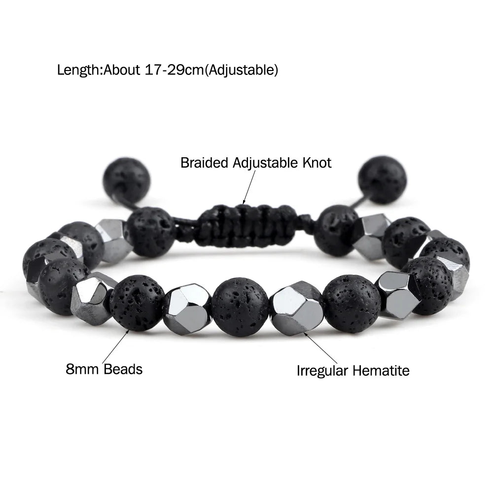 Tinkers Natural Lava Stone Beaded Bracelet Yoga Style Luxe Elegance - Uncategorized