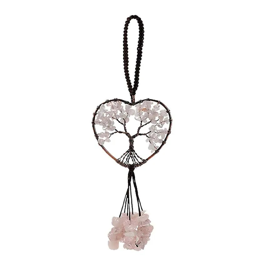 Natural Chakra Crystal Pendant – Tree of Life Gemstone Charm