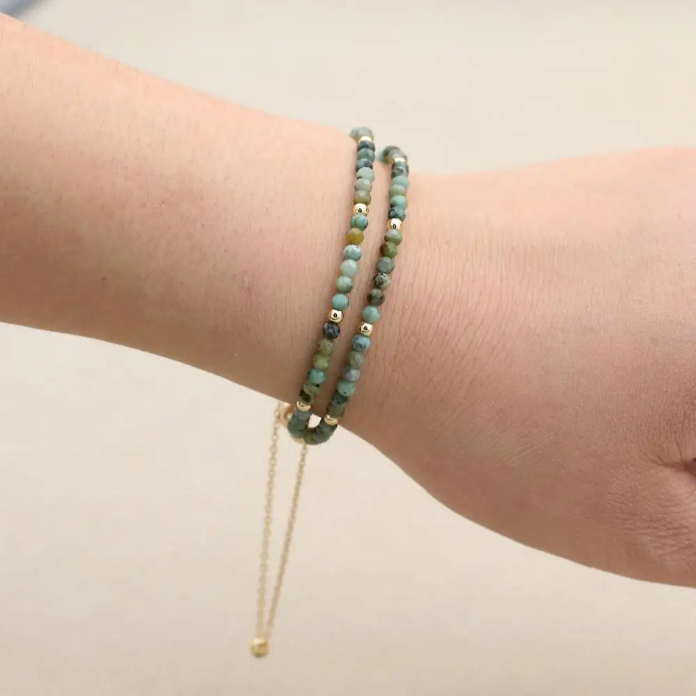 Tinkers Double Layer African Jasper Beads Bracelet Magnetic Strand - Apparel & Accessories > Jewelry > Bracelets