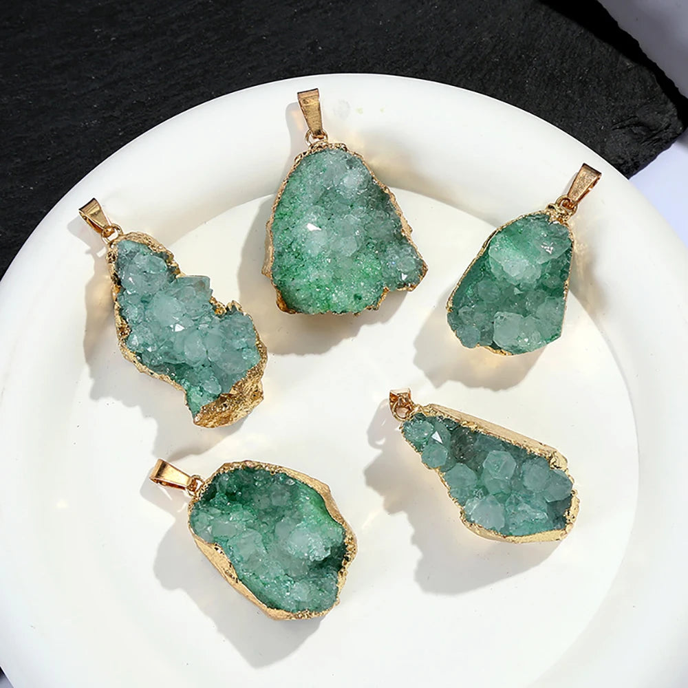 Agate Geode Pendant Protection Healing Handmade Unisex