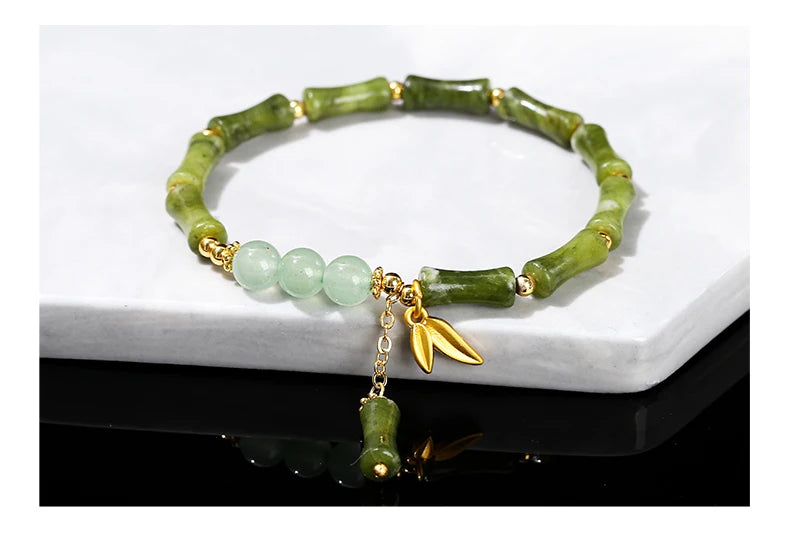 Tinkers JD Southern Jade Bamboo Leaf Pendant Bracelet Limited -
