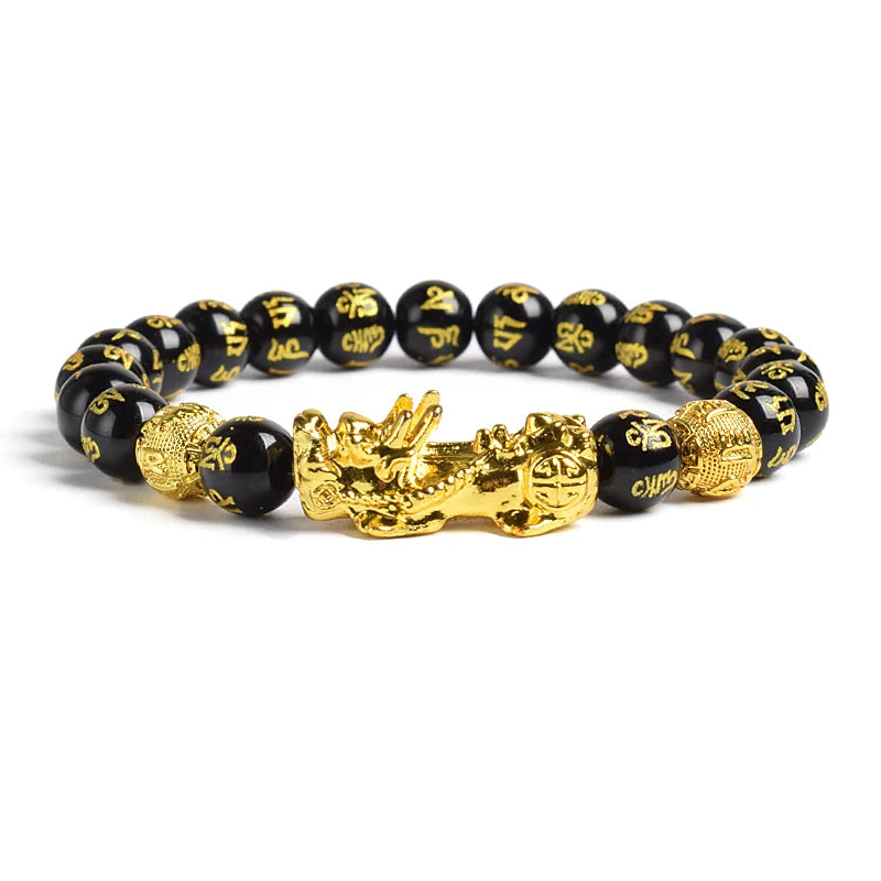 Tinkers Pi Xiu Tiger Eye Beads Bracelet Feng Shui Pixiu Good Luck -