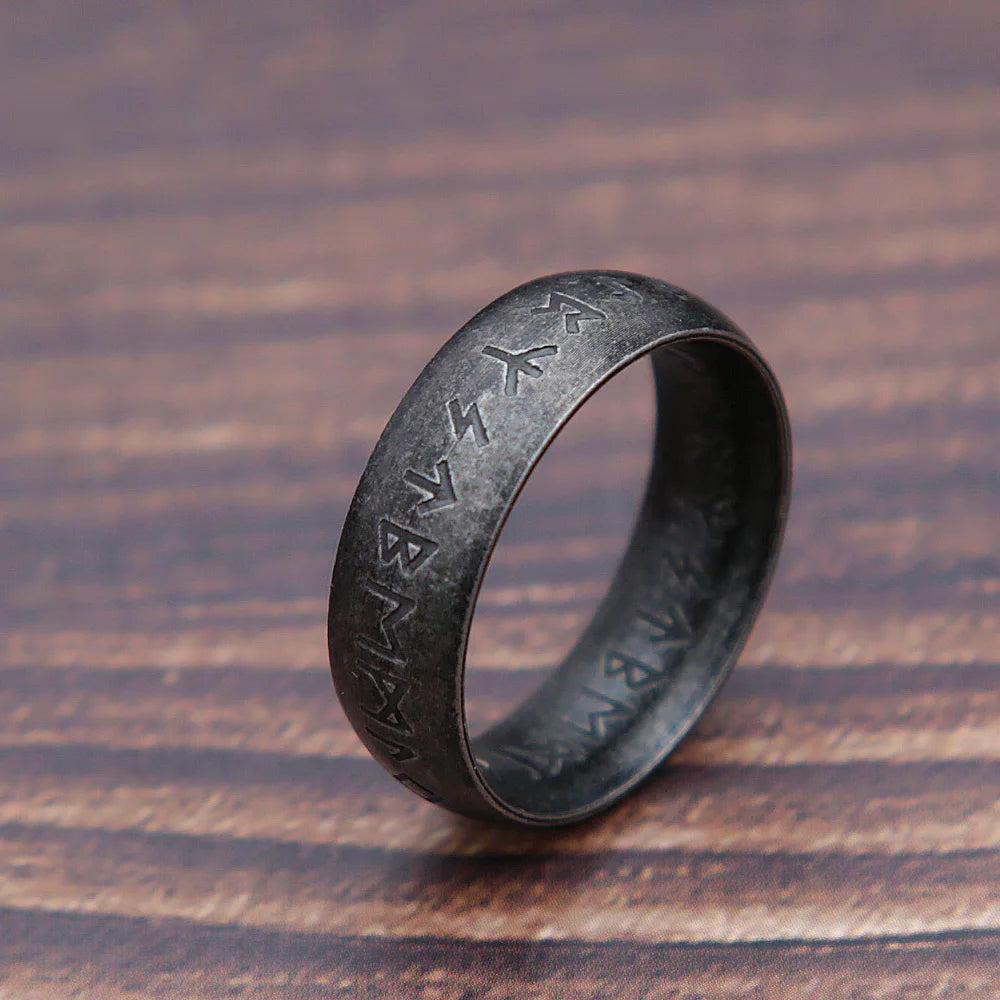 Tinkers Retro Viking Rune Ring Unisex 316L Stainless Steel Odin - Apparel & Accessories > Jewelry > Rings