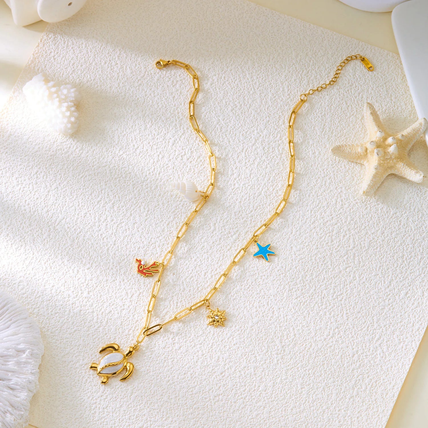 Serene Handcrafted Starfish Pendant Necklace by Tinkers for Women