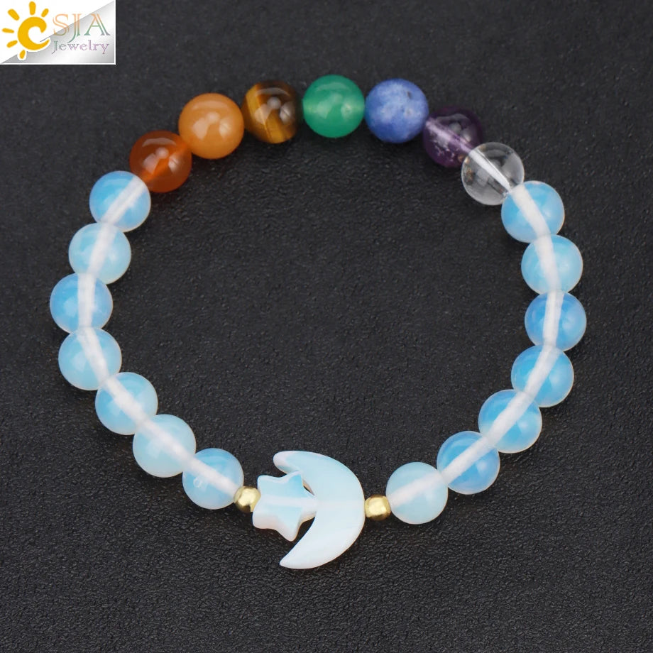 Handcrafted Natural Tiger Eye 7 Chakra Bracelet for Women by Tinkers - Healing Energy and Balance