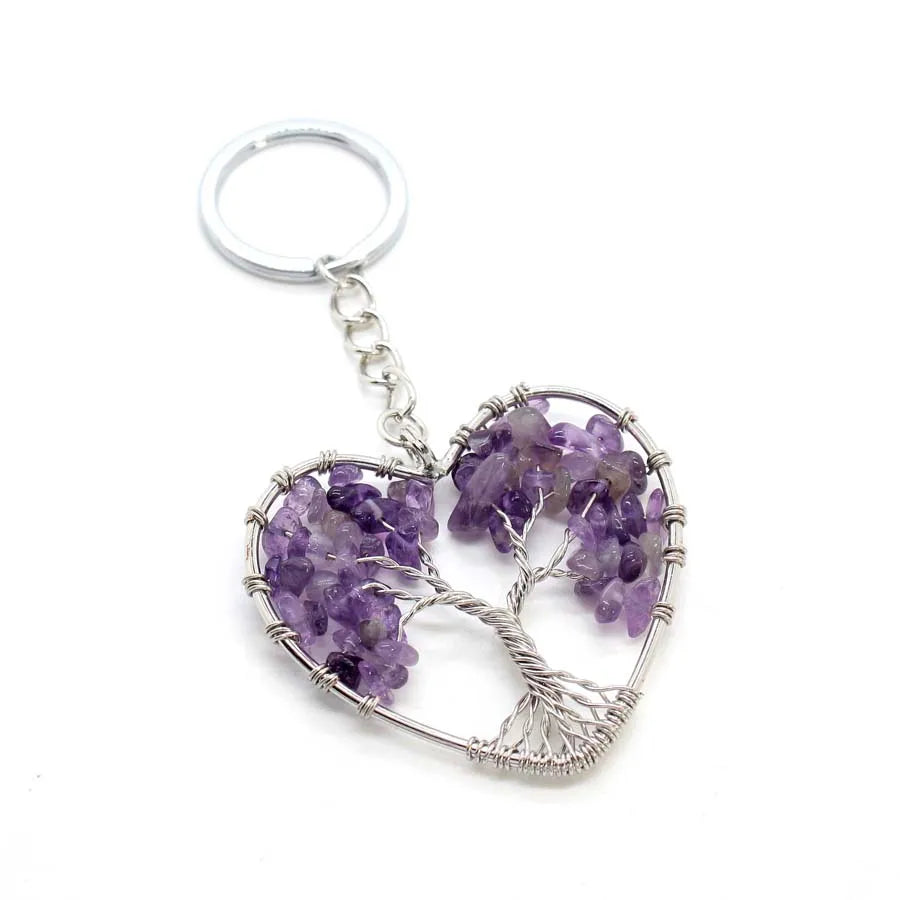Crystal Chip Stone Keychain Handcrafted For Women Balance And Healing By Tinkers