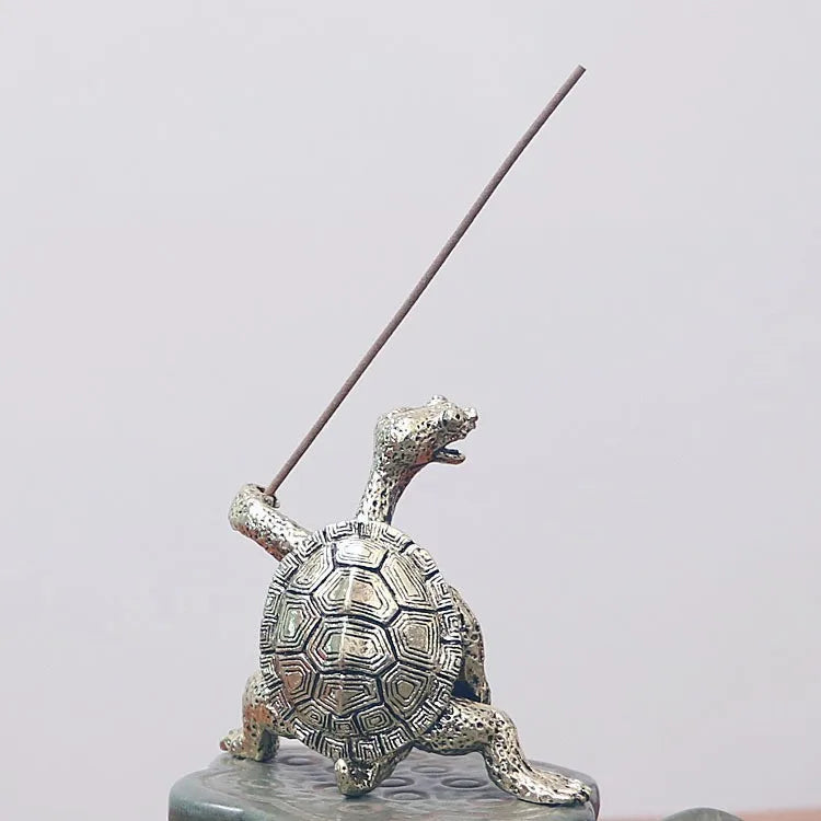 Tinkers Mini Turtle Incense Censer Sandalwood Holder Bronze Stand - Home & Garden > Decor > Home Fragrance Accessories > Incense Holders