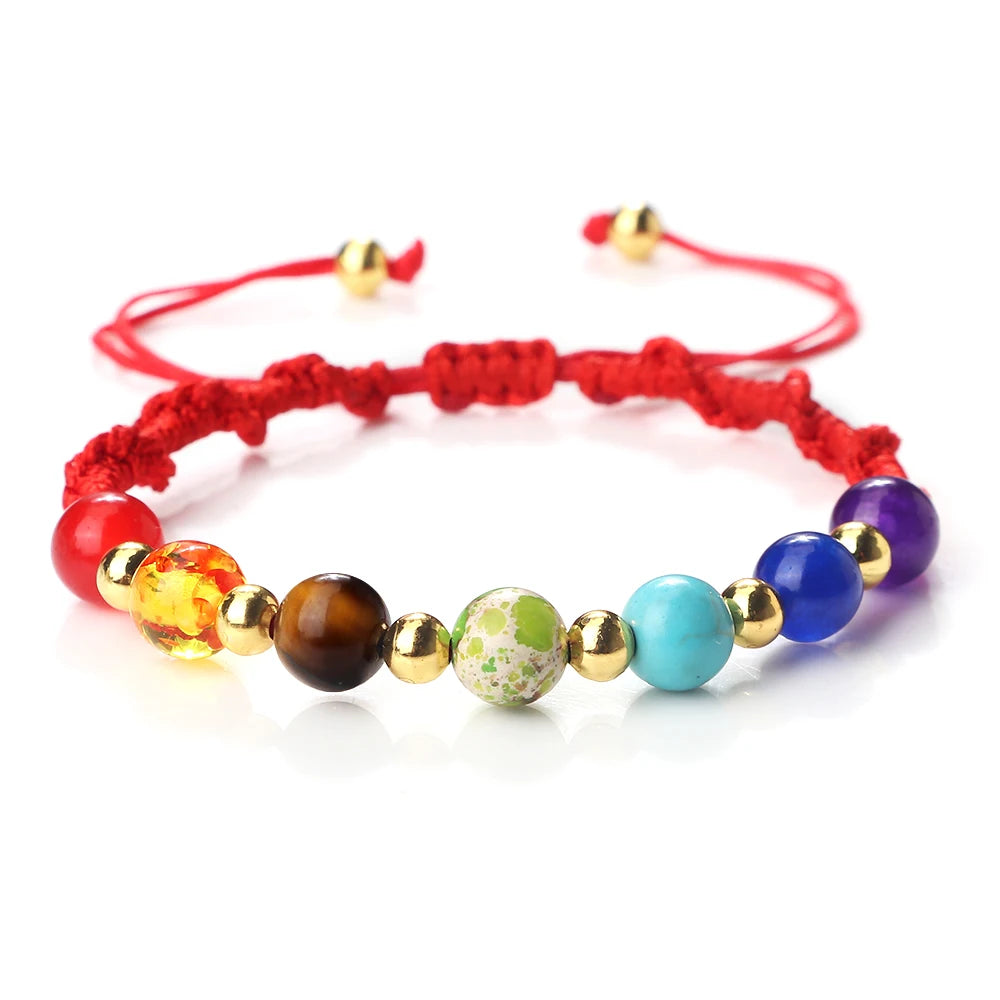 7 Chakra Gemstone Bracelet For Balance Unisex By Tinkers