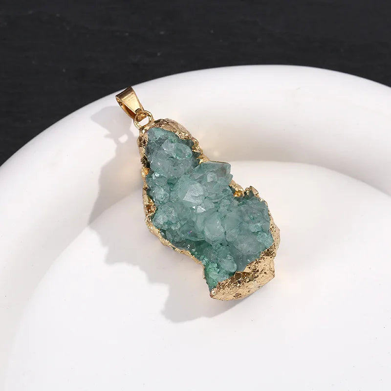 Agate Geode Pendant Protection Healing Handmade Unisex