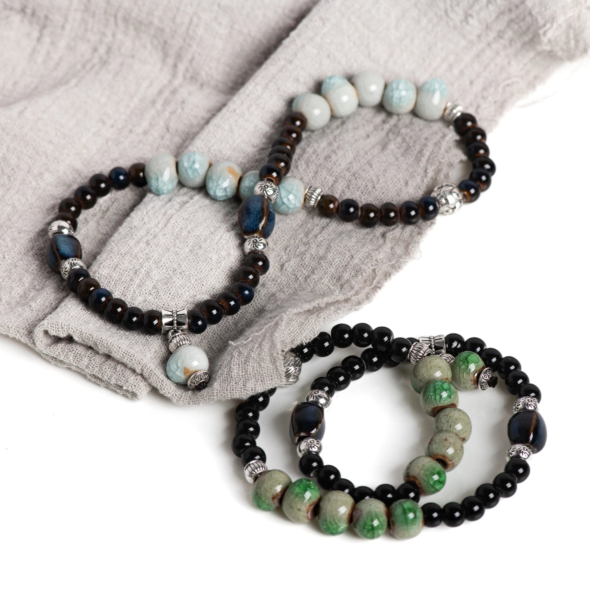 Ceramic Ice Crack Bracelet - Aura Balance By Tinkers