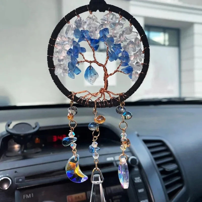 Tree of Life Crystal Car Dreamcatcher by Tinkers Energy