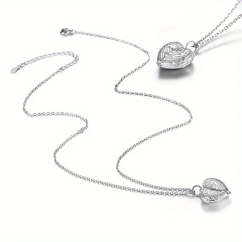 Personalize Angel Wing Pendant Necklace by Tinkers for Protection