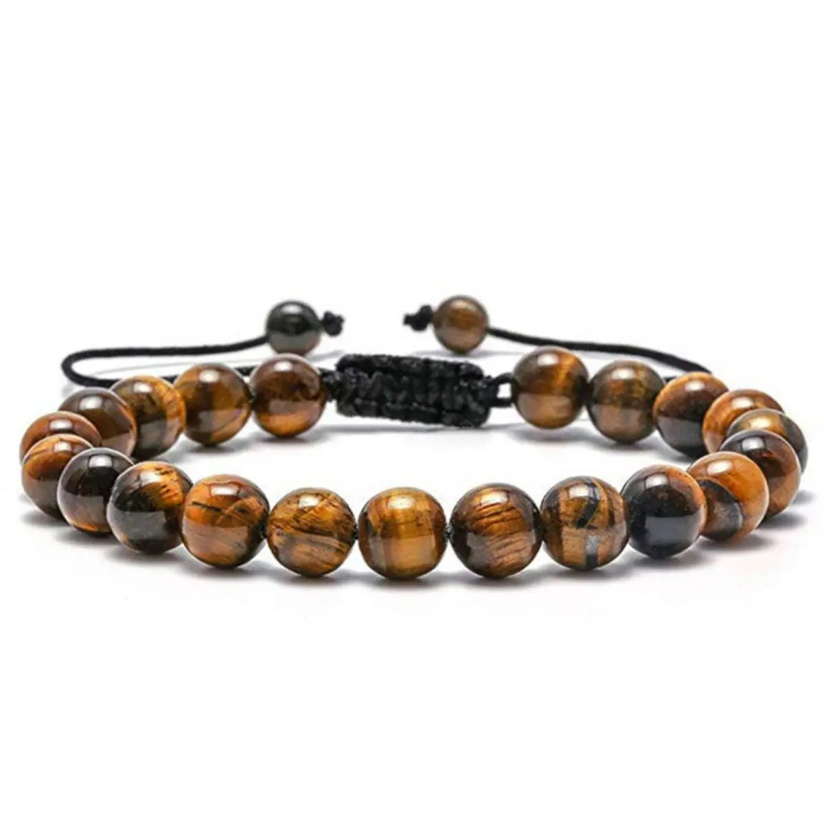 Natural Tiger Eye Lava Bracelet Mens Protection by Tinkers