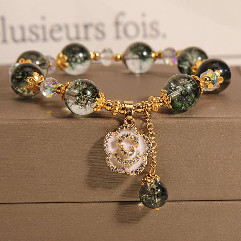 Handcrafted Healing Green Crystal Bracelet for Women by Tinkers