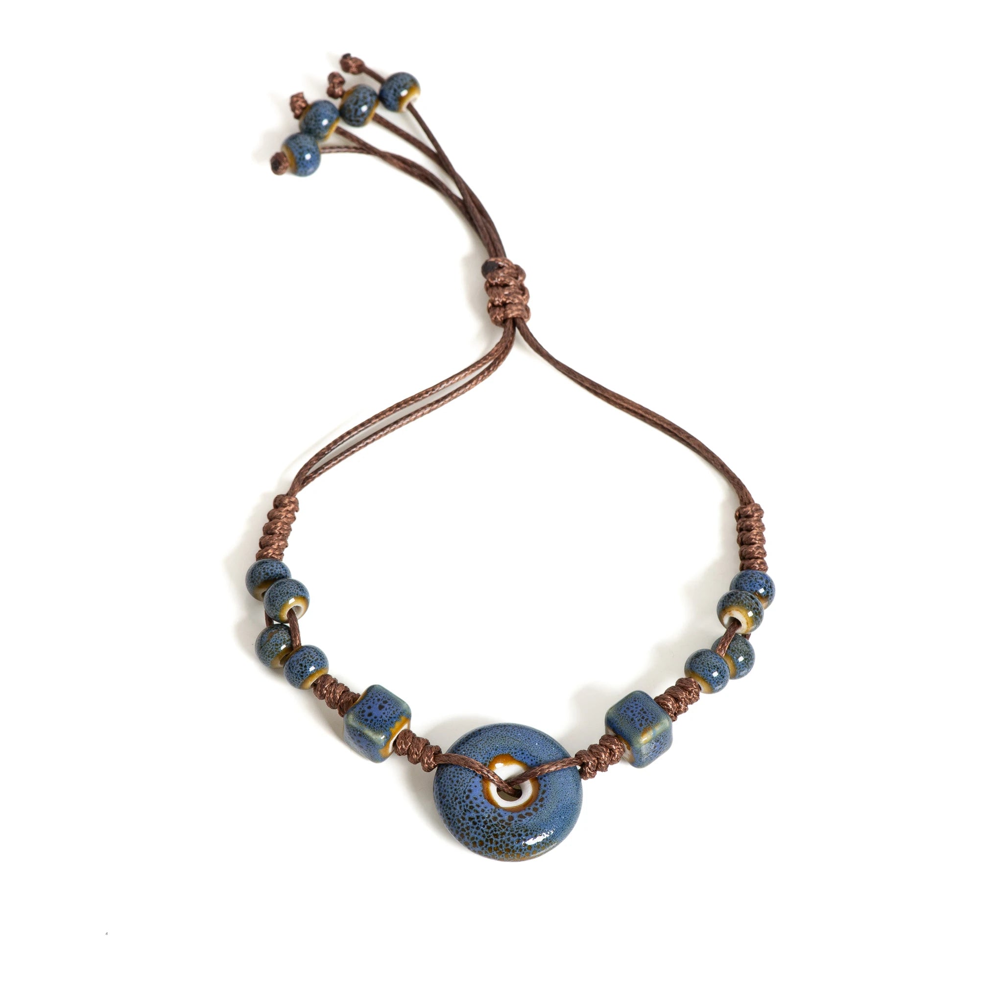 Tinkers Tinkers Glazed Ceramic Peace Buckle Bracelet Limited Boho -