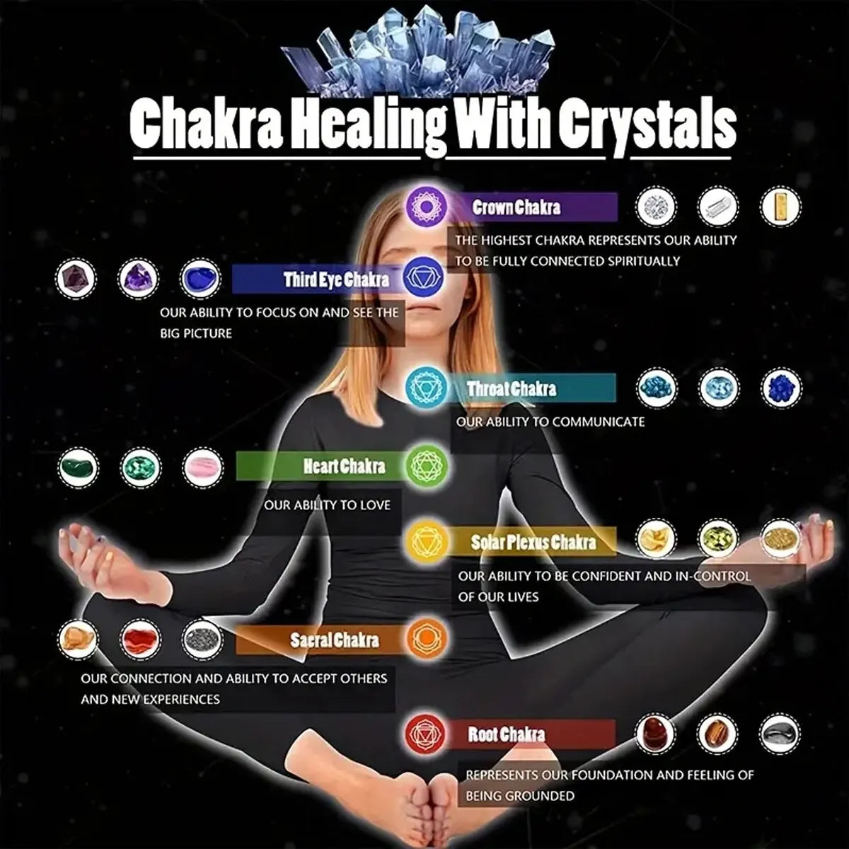 Handcrafted 7 Chakra Healing Natural Stone Necklace by Tinkers for Women